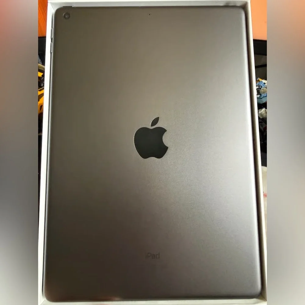 Apple Tablet with Blue and Black Display